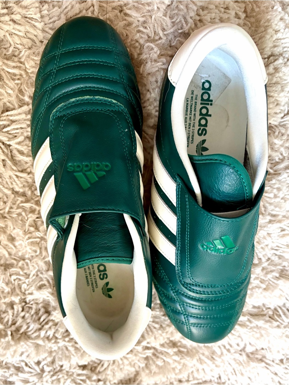 adidas green pull on sneakers size 8 - Picture 6 of 7